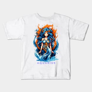 Zodiac sign Aquarius T-shirt Kids T-Shirt